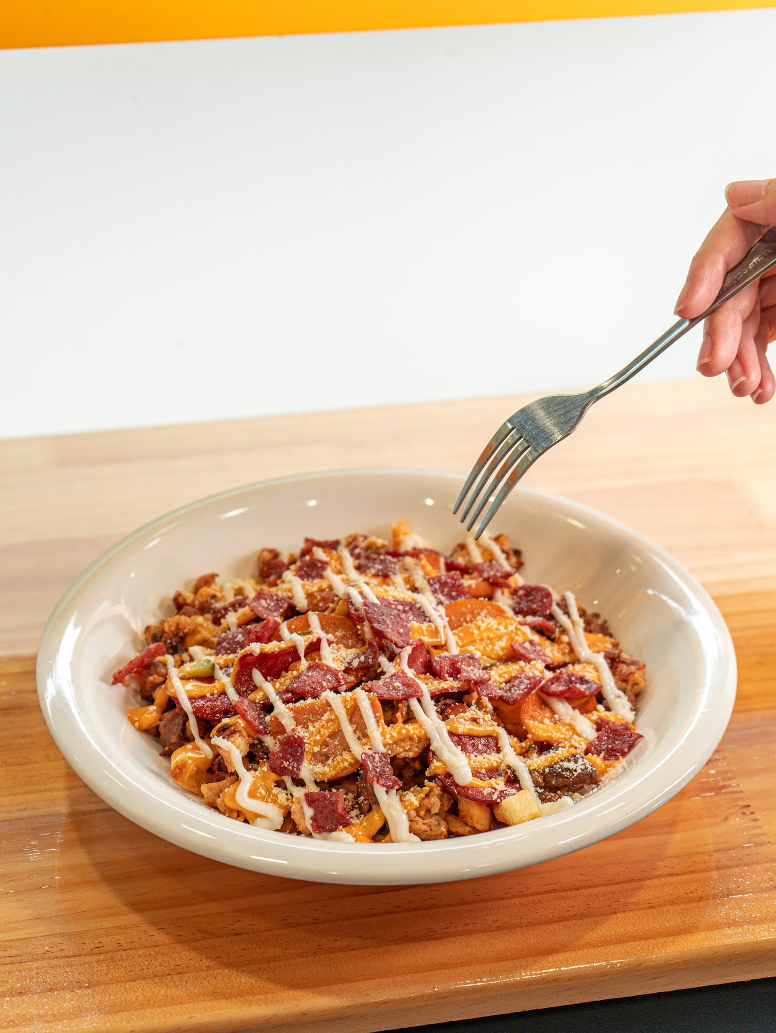 Funky Fries Beef at Gila Burger Damansara Perdana — loaded fries with beef bacon and cheese sauce