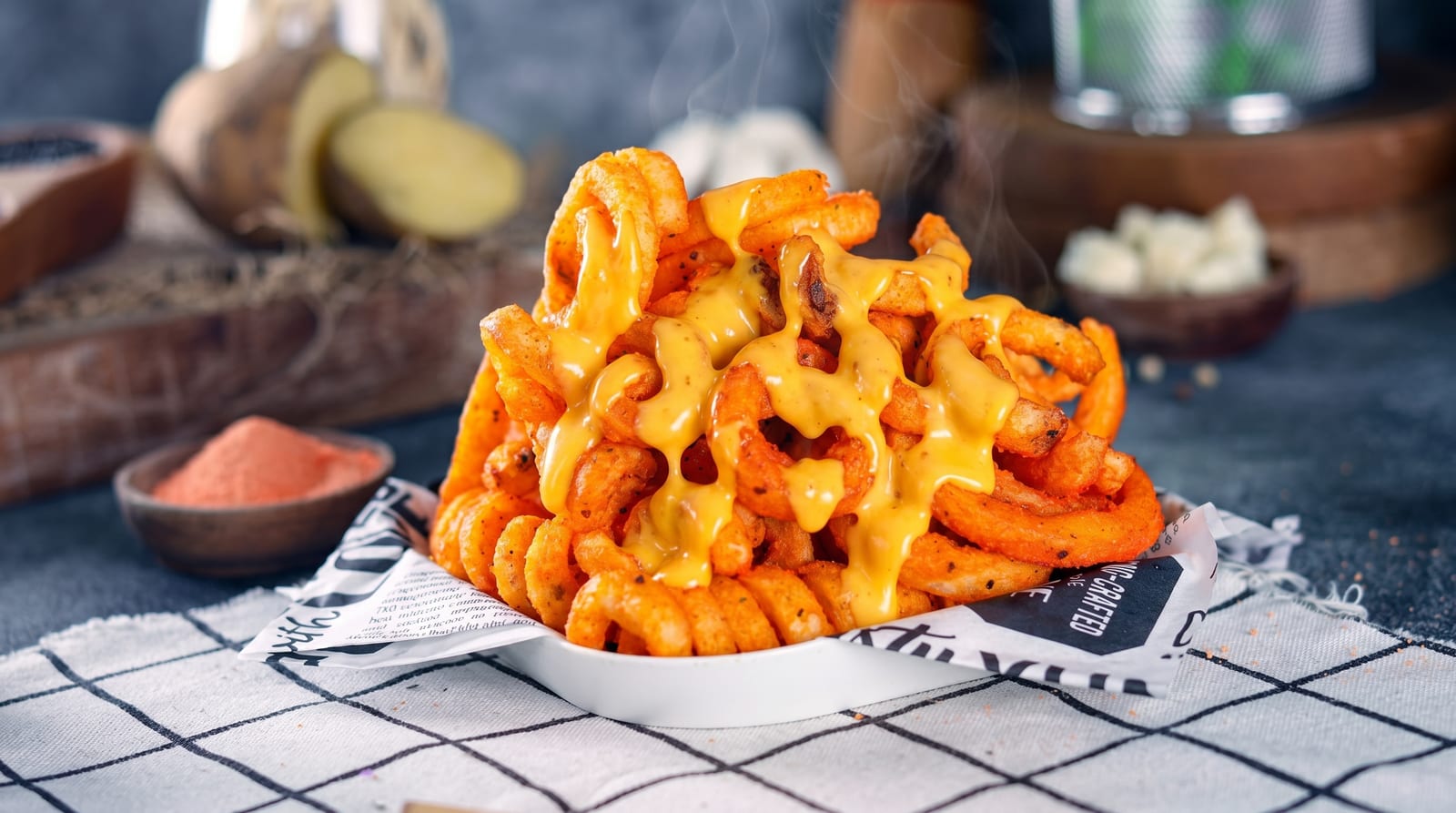 Cheesy Curly Fries